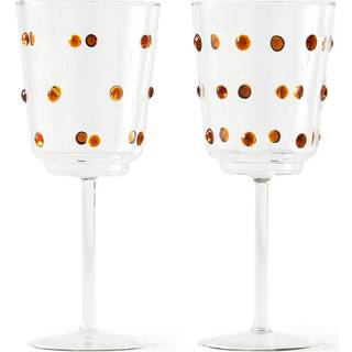 Polspotten Nob Vin 2-pak farvet - Vinglas Glas Rav - 140-230-149