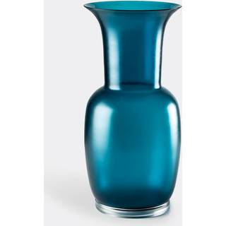 Venini Vases - 'Opalino Satin' vase, L, horizon in BLUE Glass