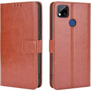 Xiaomi Redmi 9C Neutralt Læder Cover m. Pung - Brun