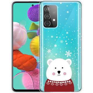 Samsung Galaxy A53 (5G) TPU Plast Julecover - Merry Christmas - Isbjørn m. Sweater