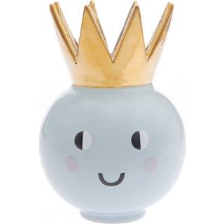 Keramik Vase Krone Ø15cm H22,8cm - Blau