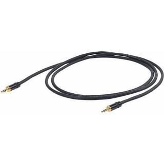 PROEL 3,5 mm stereo han - 3,5 mm stereo han, 3m, sort