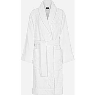 Dolce&Gabbana Casa Bath Linens - Jacquard bathrobe with D&G logo, white in WHITE Terrycloth - 100% cotton
