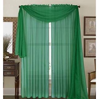 SAPPHIRE HJEM Vindue Sheer Curtain - 2 Paneler Vindue Gardiner Wrod Pocket Voile Sheer Curtains 84 tommer L?ngde 2 Paneler til sovev?relse Living