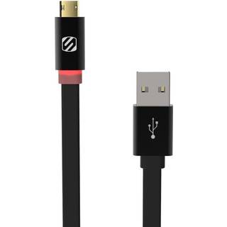 Flatout ladekabel Micro USB stik 25 cm - sort