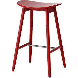 Massproductions Icha barstol 65 cm Rødlakeret bøg