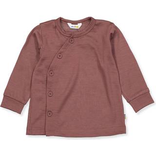 Cardigan i bordeaux i enkeltlags 100% merino uld