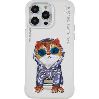 iPhone 14 Pro Plastik Hybrid Cover med motiv - Hoodie Kat
