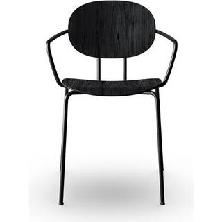 Sibast Furniture Piet Hein Spisebordsstol Sort med Armlæn Sort Egetræ
