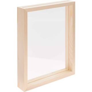 Holzrahmen mit doppelter Acrylscheibe natur 20x25cm - Natur
