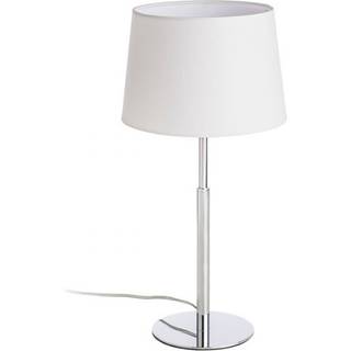 Rendl - BROADWAY - Bordlampe i krom med tekstureret - Hvid