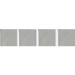 Diyti Narrow Stripe Glasbrikker 10x10 Cm 4-pak - Dækkeservietter & Coasters Polyester Grå - 12-GREC-NS-GRE/WHI