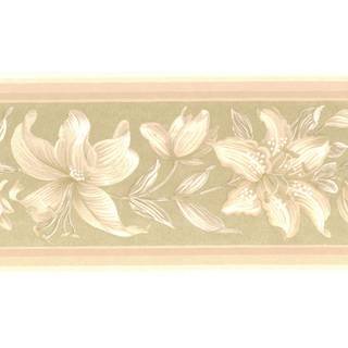 Tone på tone blomster tapet grænse 737-8142-4201