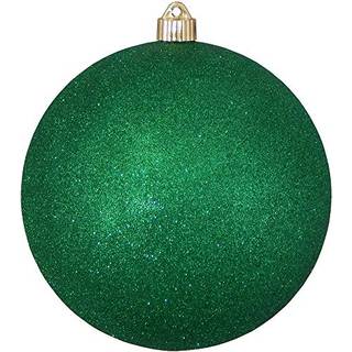 Jul af Krebs 8 """" (200mm) Emerald gr?n glitter [1 stykke] Ekstra store faste store store store store udend?rs plastiske vandafvisende kuglepynt h