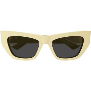Bottega Veneta Kvinde BV1177S 004 Solbriller Acetat Beige Grå Cat Eye Normal
