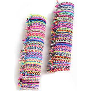 Flettet elastisk h?rb?nd h?rt reb gummib?nd hestehaleholder tyk tyndt h?r scrunchies tilbeh?r til kvinder piger (tilf?ldig farve) pakke p? 100