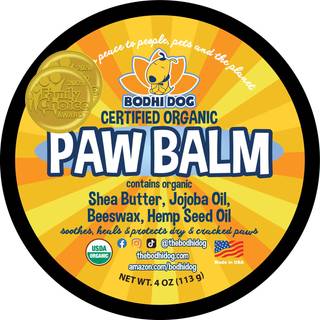 Bodhi Dog Paw Balm - USDA-certificeret organisk naturlig helbredelse og beroligende til trre revnede, ru kledyrspoter - Beskytter genopretter o