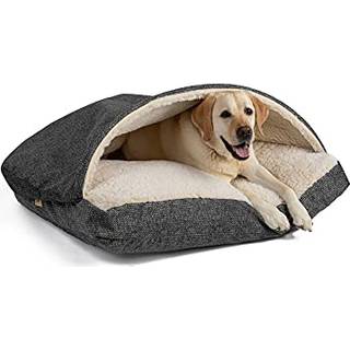 Snoozer Pet Products Luksus rektangel Hyggelig hulehundeseng med mikroruskind Showdog Collection Small Merlin Pewter