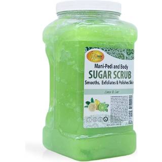 SPA REDI - Sukkerkropsskrub citron og kalk 128 oz eksfolierende fugtgivende fugtgivende og nærende glødpolsk glat og frisk hud - kropseksfoliator