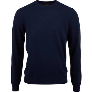 Stenströms Marine blå Cashmere-sweater med rund hals | Herre |Strik & Trøjer | Størrelse: 3XL | Marine blå | Solid | Lange Ærmer