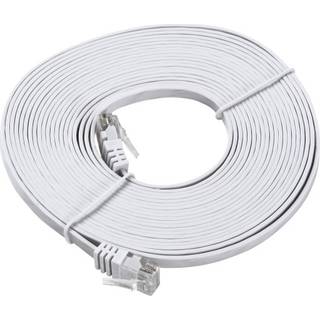 Patchkabel flad UTP Kat.6, 2M, hvid