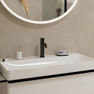 "hansgrohe Tecturis S single-lever basin mixer 116mm spout t/cp u/dw matt black"