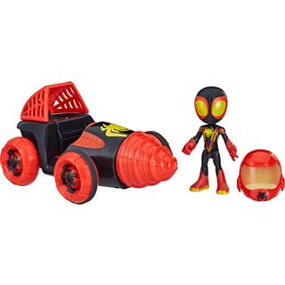 Marvel Spidey og hans fantastiske venner web-spinnere miles med borespinnerbilspil med k?ret?j 4-tommer skala actionfigur og tilbeh?r leget?jsbil