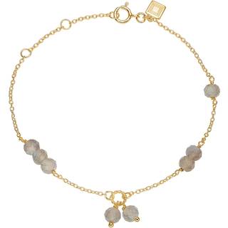 Carré Armbånd 18 kt. Forgyldt Sølv FB 4364 LB-Rondelle 16+1,5+1,5cm - Dame - 925 Sterling Silver