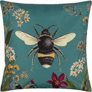 Wylder Wylder Blue Midnight Garden Bee Outdoor Cushion