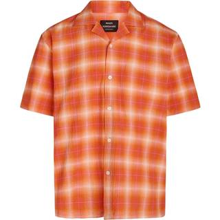 Kenji Skjorte, Orange Check, XL