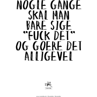 Kasia Lilja - FUCK DET - Plakat - A4