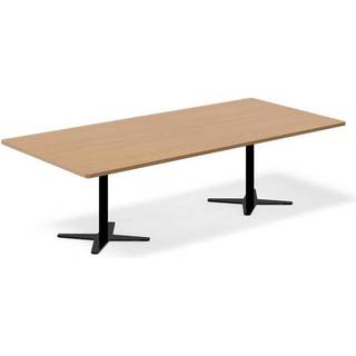Konferencebord DNA, Bøg 2600x1200 mm rektangulært, Sort understel