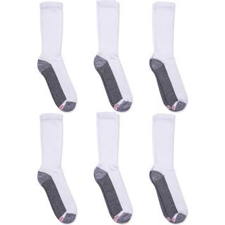 Hanes herre max pude sokker f?s i 6 og 12-pair pakke b t komforttop hvid bes?tning hvidgr?nt fod nederst 12 14 US