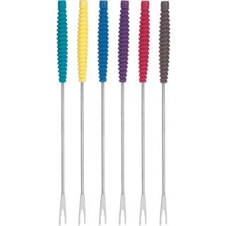 Trudeau k?dgafler med silikone h?ndtag fondue s?t standard flerfarvet