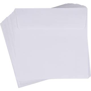 Juvale 60 -pack White Square konvolutter - 5,5 x 5,5 kvadratklapkonvolutter til invitationer Meddelelser Fotos Bryllupper & Tak Noter 120GSM Pape