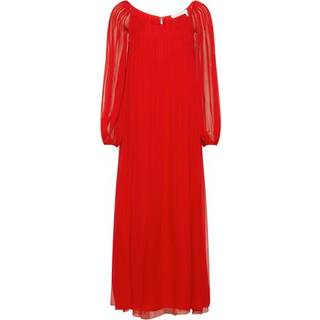 ChloÃ© Pleated silk muslin maxi dress - red - S