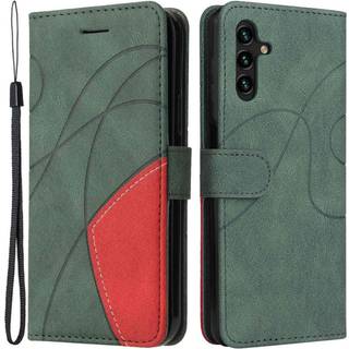 Til Samsung Galaxy A14 5G KT Series-1 tegnebog telefontaske - grøn/rød