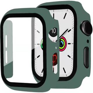 Apple Watch 9/8/7 (45mm) Hård Plast Case m. Indbygget Skærmbeskyttelse - Grøn