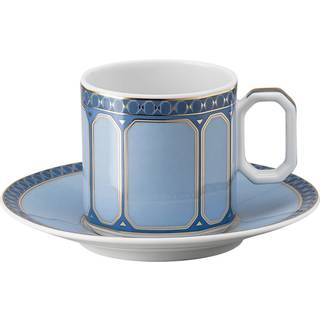 Signum Espressotasse mit Untertasse, Porzellan, Blau