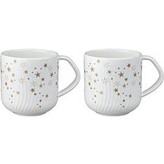Porcelain Arc White Stars Set Of 2 Large Mugs