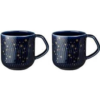 Porcelain Arc Blue Stars Set Of 2 Large Mugs