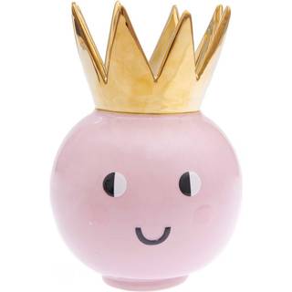 Keramik Vase Krone Ø15cm H22,8cm - Rosa