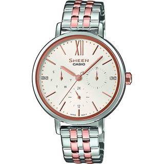 Casio SHE-3064SPG-7AUER Sheen Hvid/Rosaguldtonet stål Ø37 mm
