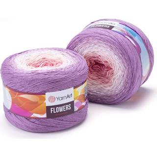 Garnkunst blomster garn 55% bomuld 45% akryl 250gr 1094yd flerfarvet bomuldsgarn regnbue h?klet garn for?r sommer 2 sport garn (305)