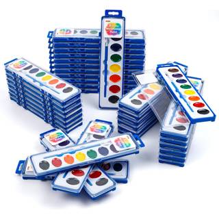 Shuttle Art 8 farver akvarelmaling s?t bulkpakke med 40 akvarelmaling s?t med penselb?rster til b?rn og voksne vaskbar maling til klassev?relset