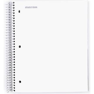 MINTRA OFFICE Holdbare spiral notebooks 5 Emne (White College Destiled 1pk) 200 ark Poly Lommer Fugtighedsbestandig Cover School Office Business