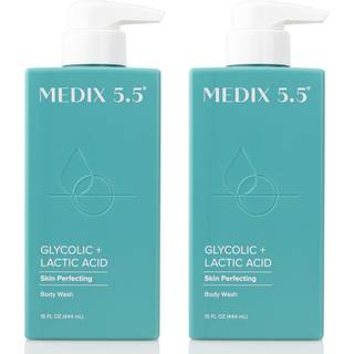 MEDIX 5.5 Body Scrub Hudpleje Glycolic Acid Exfoliating Body Cleanser KP Bump Eraser | AHA + Mlkesyre Anti Aging Alle Hudtype Vask | Keratosis P