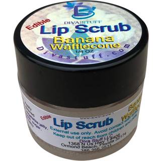 Diva Stuff Ultra Hydrating Lip Scrub for Soft Lips Gentle Exfoliation Moisturizer & Conditioner Banana Wafflecone - Oz (Made in the USA)