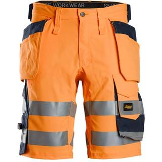 Snickers arbejdsshorts 6135 Hi-Vis, orange/sort, str. 60 61355504060