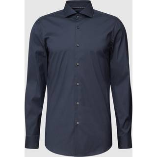 Slim fit strygelet skjorte i bomuldspoplin